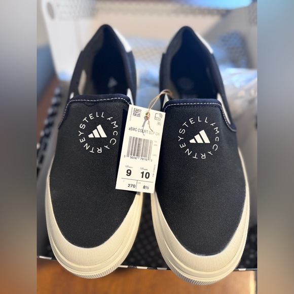 Adidas Stella McCartney aSMC Court Slip On Black Chunky Sneakers - Picture 3 of 14